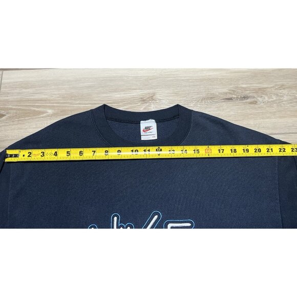 Nike Blue Spellout Sweatshirt Crewneck - Vintage Size XL - Picture 12 of 15